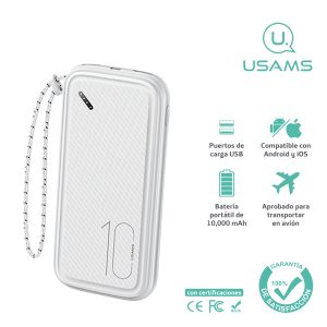 Cargador Batería Portátil PowerBank USAMS 10,000mAh CD150 - Imagen 2
