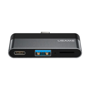 Adaptador Type-C Mini HUB USAMS a  Type-C+USB 3.0 + Micro SD - Imagen 1