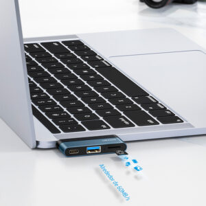 Adaptador Type-C Mini HUB USAMS a  Type-C+USB 3.0 + Micro SD - Imagen 2