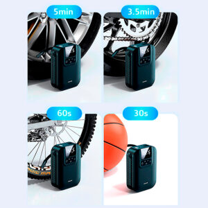 Inflador Llantas inalámbrico Digital 5,000 mAh USAMS Negro - Imagen 3