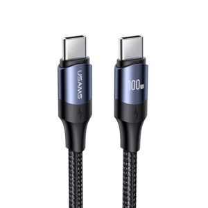 Cable celular carga rápida Type-C a Type-C 100W 1.2m Neg U71 - Imagen 1