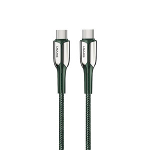 Cable celular carga rápida Type-C a Type-C 100W 1.2m Verde - Imagen 1