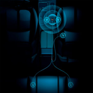 Cargador Auto Dual 3.4A USAMS + Cable Resorte 3 en 1 Negro - Imagen 3