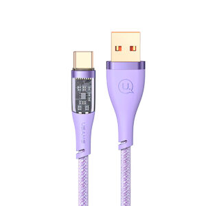 Cable celular carga rápida USAMS USB a Type-C 66W 1.2m Lila - Imagen 1