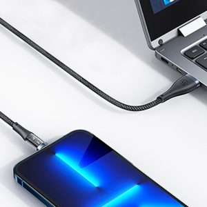Cable celular carga rápida USAMS USB a Type-C 66W 1.2m Lila - Imagen 3