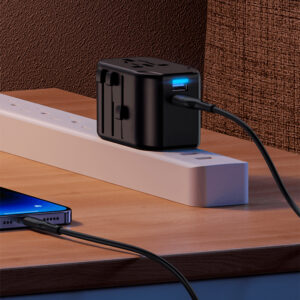 Cargador celular pared Universal USAMS USB Dual 12W Negro - Imagen 3