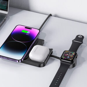 Cargador inalámbrico para Celular, Earpods y Smartwatch 15W - Imagen 2