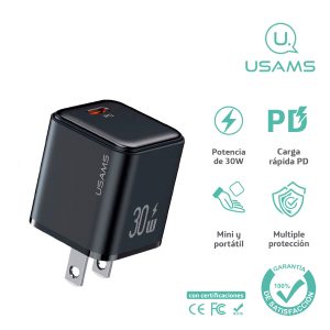 Cargador celular Pared carga rápida USAMS PD 30W - Imagen 2