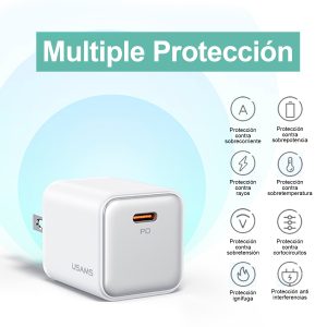 Cargador celular Pared carga rápida USAMS PD 30W - Imagen 4