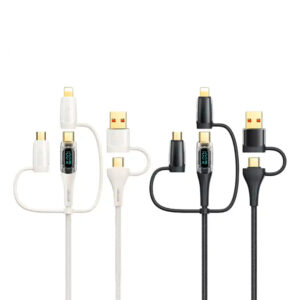 Cable celular carga rápida 6en1 A+C a C+L+M 100W 1.2m - Imagen 1