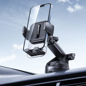 Soporte auto para celular USAMS Retráctil Negro ZJ072 - Imagen 3