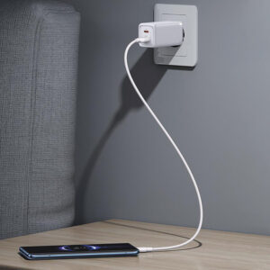 Cable celular USAMS USB a Type-C 3A 1m Blanco U84 - Imagen 2
