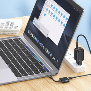 Adaptador Type-C USAMS a 3.5DC + Puerto PD 60W Negro - Imagen 3