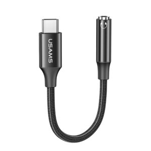 Adaptador Audio Type-C USAMS a 3.5dc Negro - Imagen 1