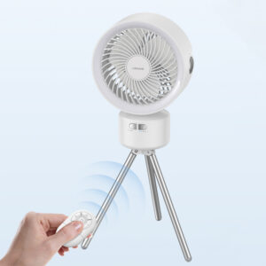 Ventilador inalámbrico trípode USAMS + 3 Niveles Luz Blanco - Imagen 2