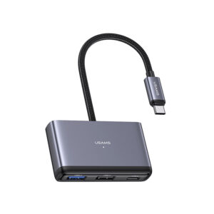 Adaptador 4en1 Type-C PD 60W USAMS a Type-C+USB 3.0+USB 2.0 - Imagen 1