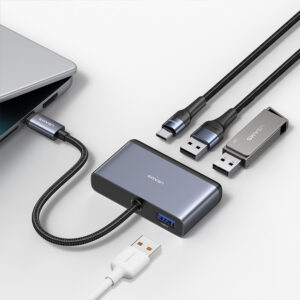 Adaptador 4en1 Type-C PD 60W USAMS a Type-C+USB 3.0+USB 2.0 - Imagen 2