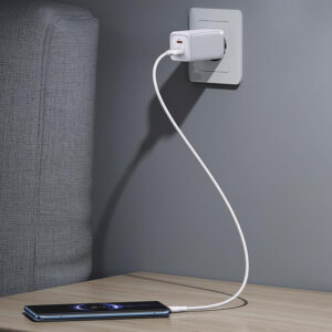 Cable celular USAMS USB a Type-C 3A 0.5m Blanco U84 - Imagen 3