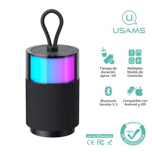 Parlante portátil Inalámbrico con luz USAMS  BT5.3 Ne YX012 - Imagen 1