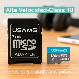 Tarjeta Memoria Micro SD USAMS HighSpeed 128 Gb + Adaptador - Imagen 3