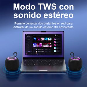 Parlante portátil Inalámbrico USAMS BT5.3 Negro YX014 - Imagen 5