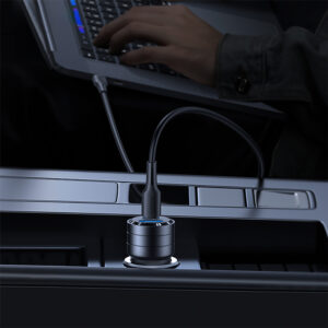 Cargador celular para Auto rápido USAMS USB+C 95W Negro - Imagen 3