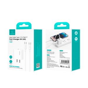 Cargador Celular Rápido USAMS 20W+Cable TypeC a TypeC 60W bl - Imagen 8