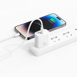 Cargador Celular Rápido USAMS 20W+Cable iPhone  a TypeC 30W - Imagen 2
