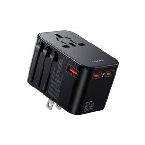Cargador de viaje 65w 4en1 Type-C Dual + USB USAMS Negro - Imagen 1