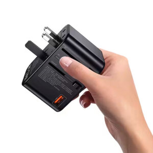 Cargador de viaje 65w 4en1 Type-C Dual + USB USAMS Negro - Imagen 3