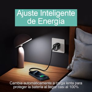 Cargador celular carga rápida USAMS Digital USB 30W Negro - Imagen 6