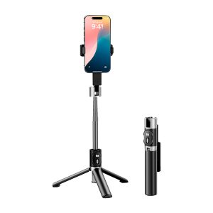 Palo Selfie Stick con Tripode USAMS control remoto BT 110cm - Imagen 2