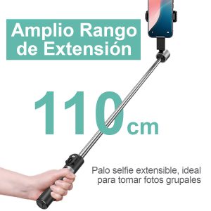 Palo Selfie Stick con Tripode USAMS control remoto BT 110cm - Imagen 4