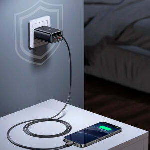 Cargador celular 30W+Cable Retractil TypeC+Puertos USB+TypeC - Imagen 4
