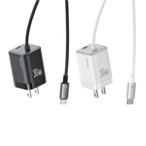 Cargador celular Pared GAN 30W USAMS + Cable Tipo-C