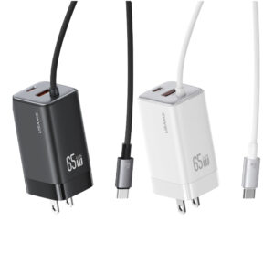 Cargador celular 65W USAMS+Cable Type-C+Puertos USB+Type-C