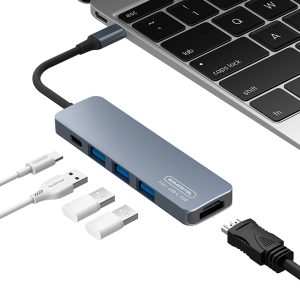Adaptador Mini HUB 5 en 1 Type-C a 3*USB + TypeC + HDMI - Imagen 3