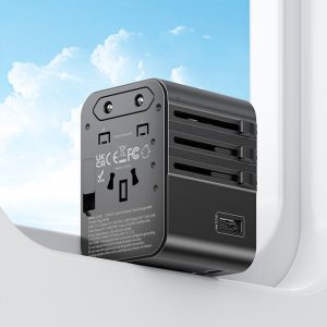 Cargador celular pared Universal USAMS USB + Type-C Dual 17W Negro - Imagen 3
