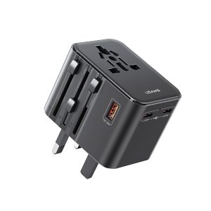 Cargador celular pared Universal USAMS USB + Type-C Dual 25W Negro - Imagen 1