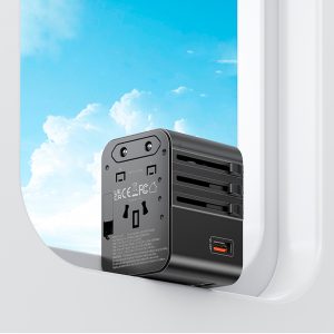 Cargador celular pared Universal USAMS USB + Type-C Dual 25W Negro - Imagen 4