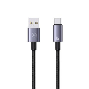 Cable celular carga rápida USB a Type-C 3A 1.2m Negro - Imagen 2