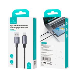 Cable celular carga rápida USB a Type-C 3A 1.2m Negro - Imagen 8