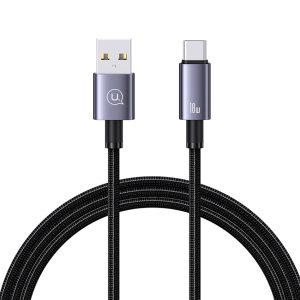 Cable celular carga rápida USB a Type-C 3A 2m Negro - Imagen 2