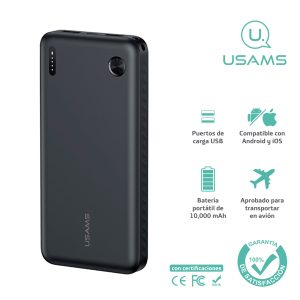 Cargador Batería Portátil PowerBank USAMS 10,000mAh CD253 - Imagen 2