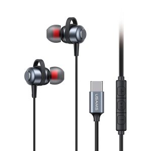 Audífono con cable punta Type-C USAMS 1.2m Negro EP48 - Imagen 2