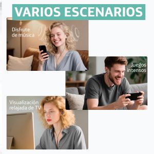 Audífono con cable punta Type-C USAMS 1.2m Negro EP48 - Imagen 7