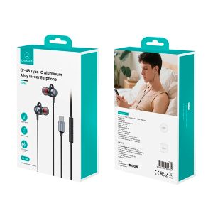 Audífono con cable punta Type-C USAMS 1.2m Negro EP48 - Imagen 8
