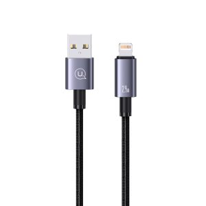 Cable Tejido USB a iPhone 2.4A 1.2m Negro