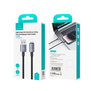 Cable Tejido USB a iPhone 2.4A 1.2m Negro - Imagen 4