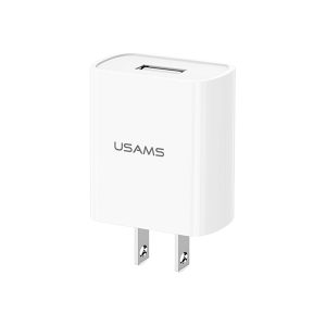 Cargador Pared USB 2.1A Blanco USAMS T18 - Imagen 1